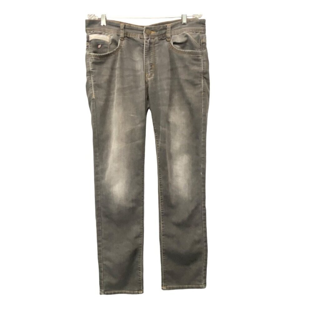 Men‎ Distressed Denim Jeans UNITED & FITCH Sz 34 Black Relaxed Everyday 2a-9